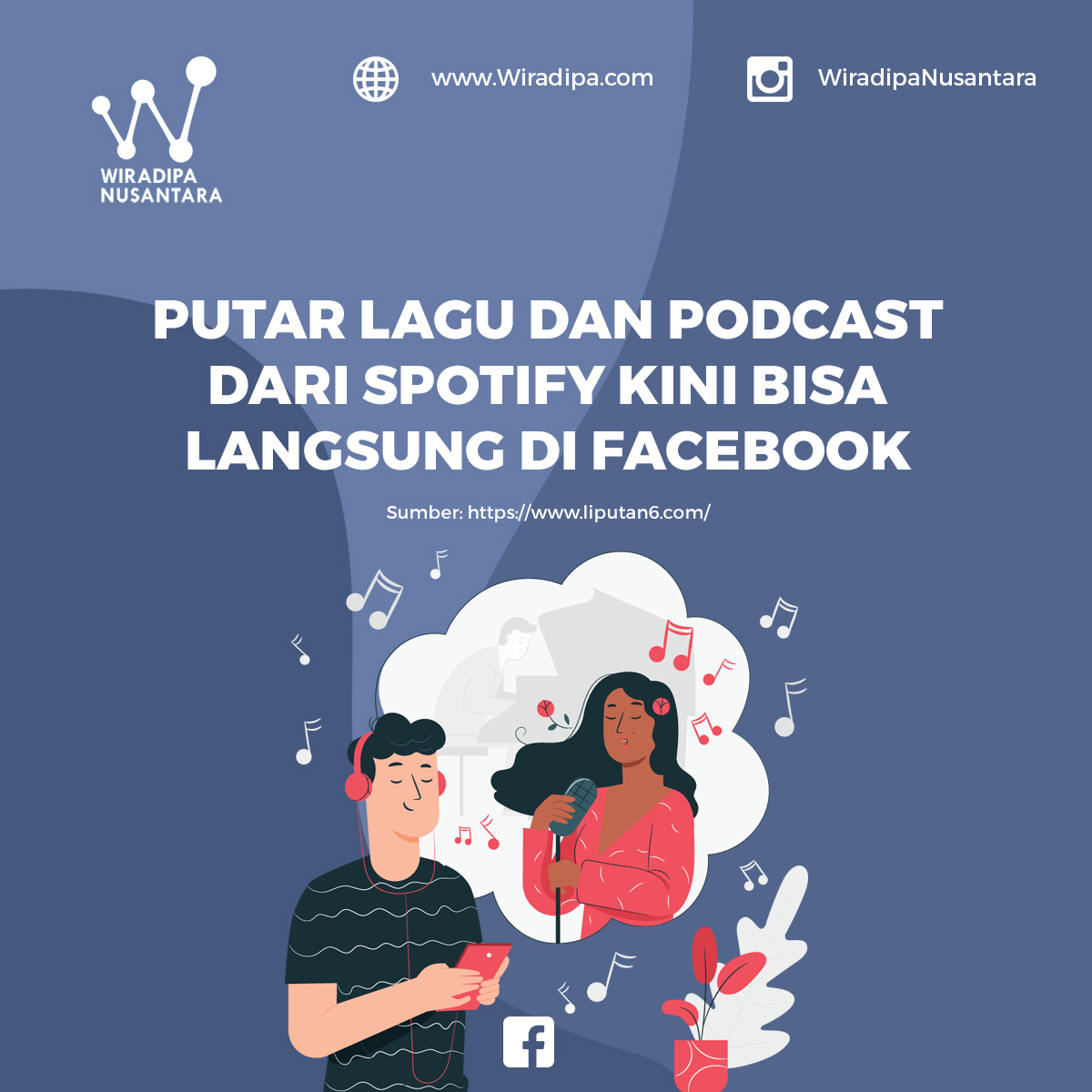 Putar Lagu dan Podcast dari Spotify Kini Bisa Langsung di Facebook Images