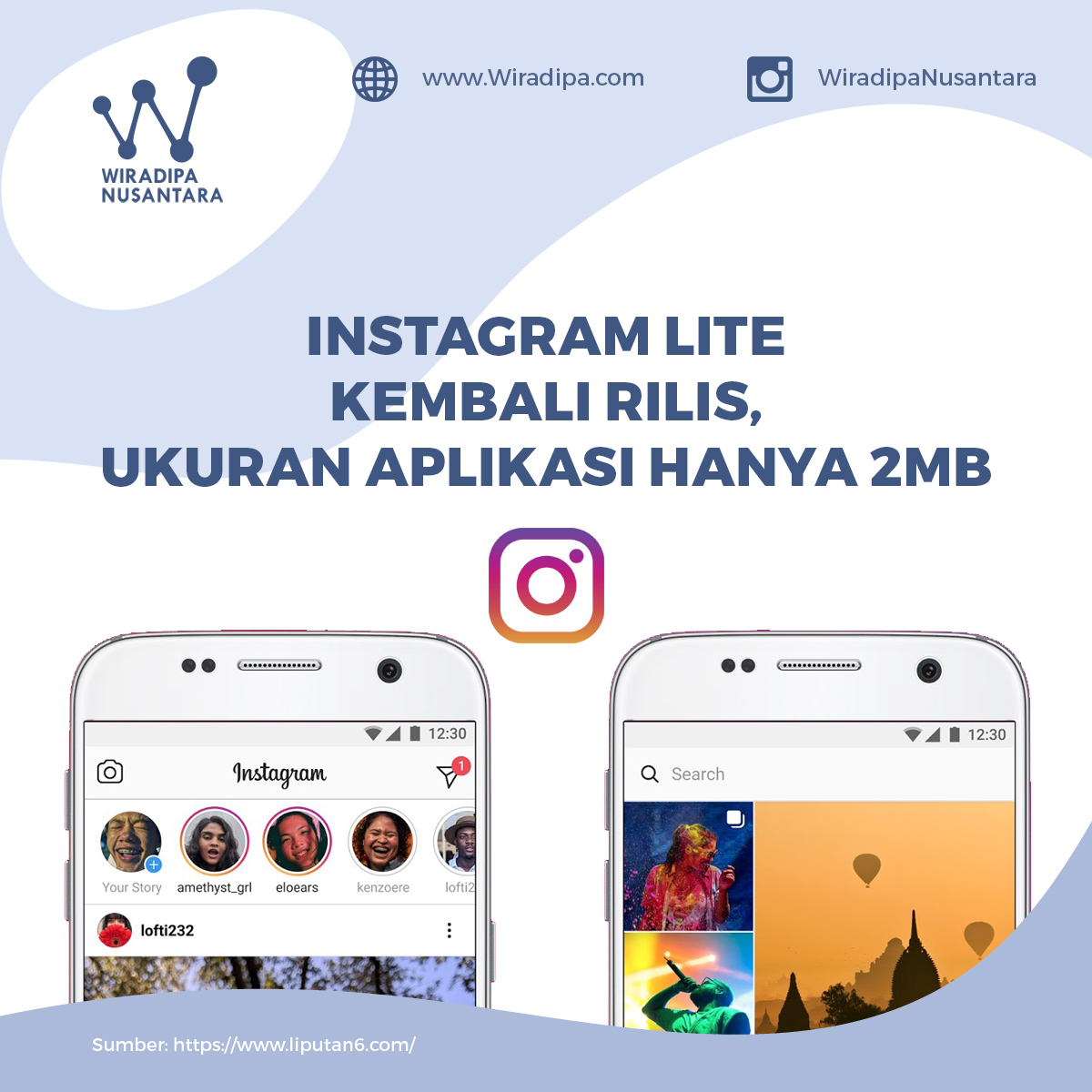 Instagram Lite Kembali Rilis, Ukuran Aplikasi Hanya 2MB Images